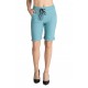 Pantaloni Scurti Dama Bleu Snur In Talie, Natalie Pantaloni Scurti Dama Bleu Snur In Talie, Natalie